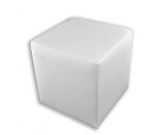 Zebra und Art Design A1026/2 Hocker, Lederimitat, weiÃ, 38 x 38 x 40 cm