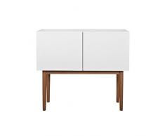 Zuiver 4100006 High on Wood Sideboard 2DO Vinyl, 90 x 40 x 80 cm, weiÃ
