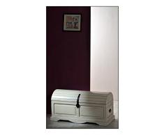SIT-Möbel 6991-10 Truhe Toledo, 100 x 44 x 50 cm mit starken Gebrauchsspuren, Mango und MDF, antikweiÃ