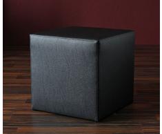Zebra und Art Design A1026/1 Hocker, Lederimitat, schwarz, 38 x 38 x 40 cm