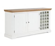 massivum Sideboard Cocona 180x90x47 cm Akazie weià gebürstet