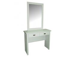 Telmex 5090CASS1 Schminktisch mit Spiegel, Holz, weiÃ, 37 x 98 x 186 cm