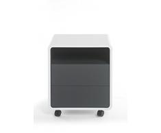 Robas Lund Schreibtischcontainer Tadeo Schreibtisch Container, MDF, weiÃ, 38 x 47 x 55 cm
