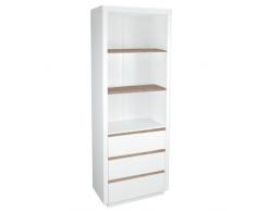 Phönix 158894WEE Vitrine Holz 39 x 70 x 185.9 cm, eiche/sägerau/weiÃ