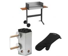 Dancook Holzkohlegrill 5300 62x32cm, mit Ablage + Anzündkamin + Grillhandschuhe