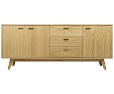 Tenzo 2176-554 Bess Designer Sideboard, 82 x 200 x 43 cm, eiche furniert