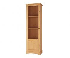 LifeStyleDesign 558544 Vitrine EMMA, 180 x 35 x 53 cm, kiefer, gebeizt gewachst