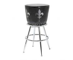 Kare 22622 Barhocker Rockstar by Geiss Möbel, Metall, schwarz / silber, 39 x 39 x 74 cm