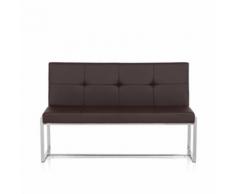 Sitzbank / Loungebank LIGHTHOUSE 20 Gestell Chrom Kunstleder 2,5-Sitzer braun hjh OFFICE