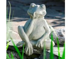 Gartenfigur Mauerhocker Frosch