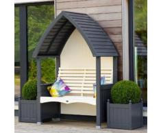 Gartenlaube-Set Cottage, anthrazit-creme
