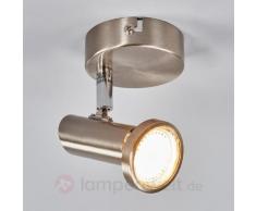 Nickelfarbener LED-Wandstrahler Cosma