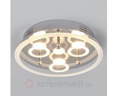 Dreiflammige Glas-Deckenleuchte Lio mit LED