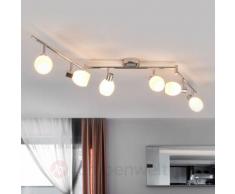 6-flammige Glas-Deckenleuchte Aidan, LED