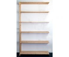 Massivholz-Steckregal, grundiert und mattiert - Bodenbreite 1300 mm,