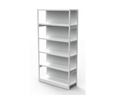 Büro-Steckregal, mit Rückwand - Regalhöhe 1900 mm Grundregal,
