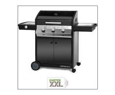 Cadac, Gasgrill Meridian Black 3 Brenner, 1 Seitenbrenner mit Rollen, Schwarz
