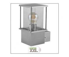 Heitronic, Wandstrahler RHODOS Edelstahl E27 Sockel für LED Leuchtmittel max. 12W, Silber