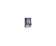 HSK Duschkabinenbau KG HSK Prima Badewannenaufsatz 3-teilig, Eckfaltwand 264155 nein nein links 1550 mm Kunstglas, Tropfen hell 1400 mm Alu silber-matt