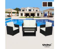 Swing&Harmonie Polyrattan-Sitzgruppe Miami