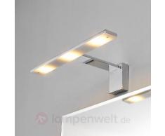 Schicke LED-Spiegelleuchte Lorik, chrom