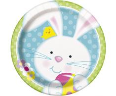 Frühjahr Osterhase Partyteller, 23 cm, 8 Stück