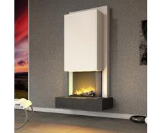 muenkel design Arco Elektrokamin Opti-myst heat: Negro (Schiefer schwarz) - Haube Reinweiß - Ohne Heizung