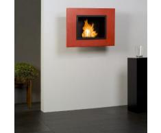 bergamo screen Bioethanol Wandkamin: Feuerrot