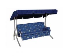 Trend Hollywoodschaukel (3-Sitzer) Design Korfu blau
