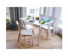 Esstisch Weiss - Küchentisch - Esszimmertisch - Ausziehtisch - 120/160 cm - SANFORD