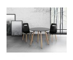 Esstisch Schwarz - 90 cm - Küchentisch - Esszimmertisch - BOVIO