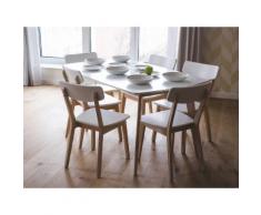 Esstisch Weiss - Küchentisch - Esszimmertisch - Speisetisch - Tisch - 150x90 cm - SANTOS