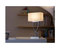 Tischlampe Weiss - Tischleuchte - Nachttischlampe - Leselampe - Beleuchtung - YASUNI