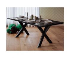 Esszimmertisch - Küchentisch - 180 cm - schwarz - LISALA
