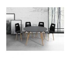 Esstisch Schwarz - 120 cm - Küchentisch - Esszimmertisch - BOVIO