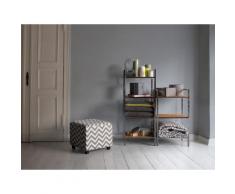 Regal Braun - 3 Fächer - Bücherregal - Wandregal - Küchenregal - Stahl - Holz - YUKON