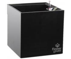 Flower lover Pflanzgefäß mit Bewässerungssystem Cubico, Schwarz, 21 x 21 x 21 cm