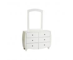 JUSThome Potenza Schminktisch Weiß 80x47x120 cm