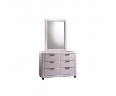 JUSThome Mito Schminktisch Weiß 78x46x107 cm