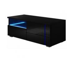 TV-Schrank Oxy mit LED-Beleuchtung: Single in Schwarz/Schwarz