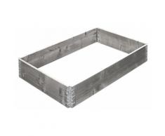 120 x 80 x 19,5 cm Beet / Hochbeet aus Fichtenholz, hellgrau lasiert