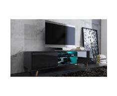 Rivano 2 TV-Schrank mit LED in Schwarz