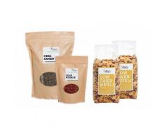 vitafy Low Carb Frühstück-Früchte-Set mit Früchte-Müsli 525 g, Chia-Samen 1000 g und Bio-Gojibeeren 250 g