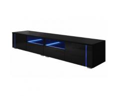 TV-Schrank Oxy mit LED-Beleuchtung: Double in Schwarz/Schwarz