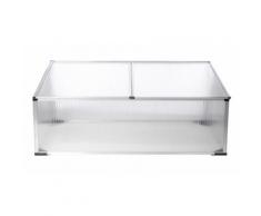 Aluminium-Gewächshaus Frühbeet mit Polycarbonat-Platten, 100 x 60 x 40 cm