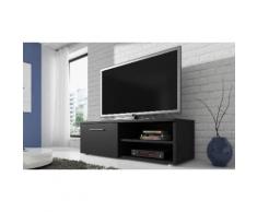 TV-Bank Schrank in Matt-Schwarz, 120 cm