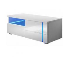 TV-Schrank Oxy mit LED-Beleuchtung: Single in Weiß/Weiß