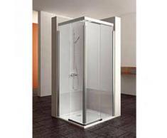 Koralle S600 Eckdusche Type EDS2 1000 x 2000 mm Ausführung links ESG transparent / Silber matt L62658502524
