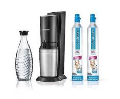 SODASTREAM Wassersprudler Crystal 2.0 inkl. Glaskaraffe & 2 Zylinder Crystal 2.0