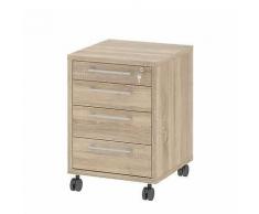 Rollcontainer mit Schloss Sonoma Eiche